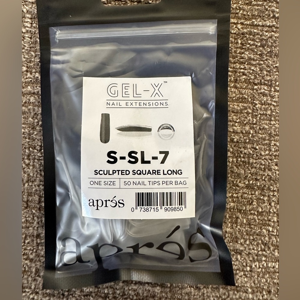 SCULPTED SQUARE LONG REFILL (50 tips per bag) S-SL-7